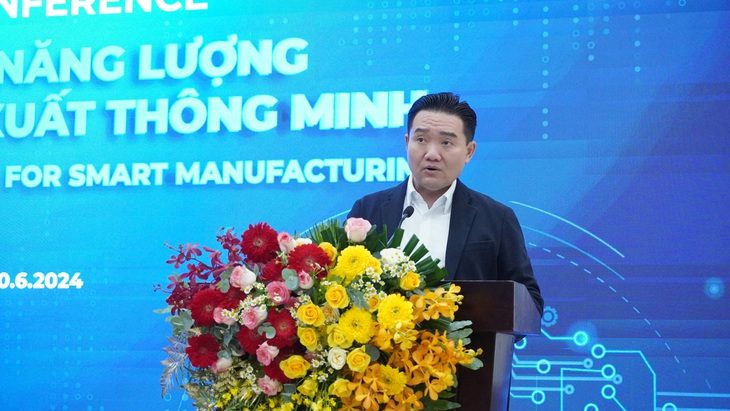 Ông Nguyễn Trường Thi - phó giám đốc Sở Công Thương tỉnh Bình Dương - cho hay các khu công nghiệp của Bình Dương đang ngày càng thông minh và xanh hơn - Ảnh: BTC