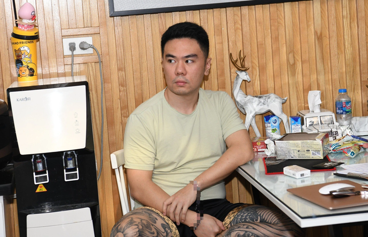 Bị can Lê Anh Thơ thời điểm bị cảnh sát bắt giữ - Ảnh: C04