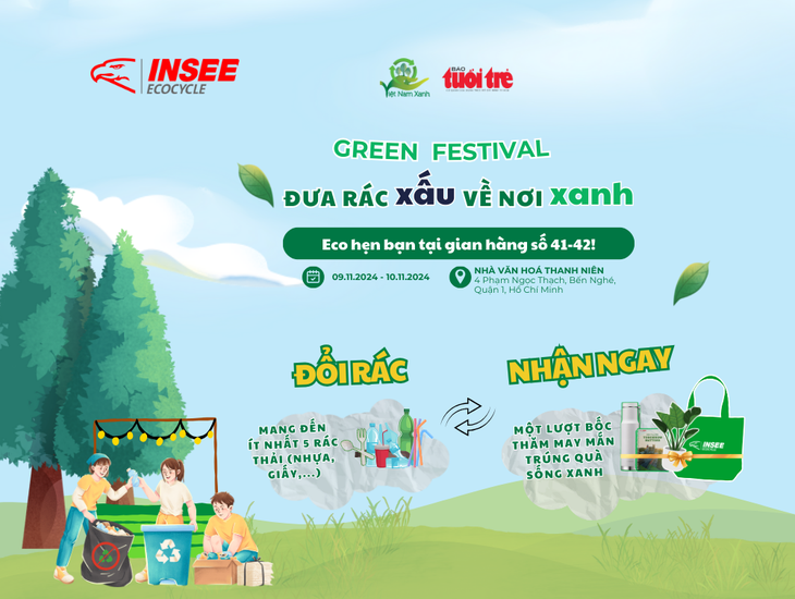 Cùng INSEE Việt Nam 'đổi rác nhận quà' tại Ngày hội Việt Nam Xanh - Ảnh 1.